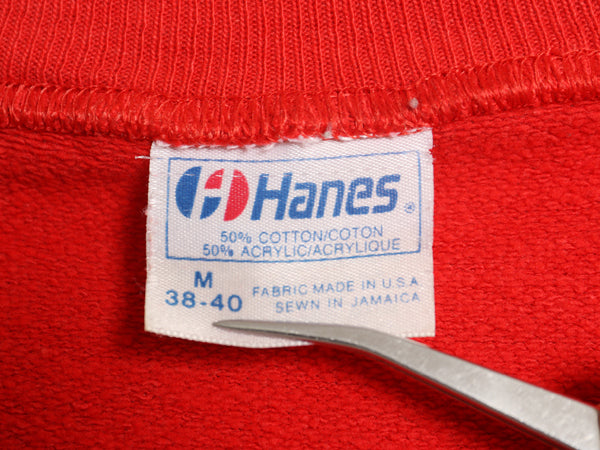 80s USA製 キャラクター イラスト プリント スウェット メンズ レディース M / ヴィンテージ アニマル グラフィック トレーナー 裏起毛 赤