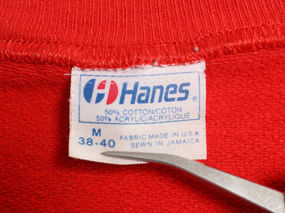 80s USA製 キャラクター イラスト プリント スウェット メンズ レディース M / ヴィンテージ アニマル グラフィック トレーナー 裏起毛 赤