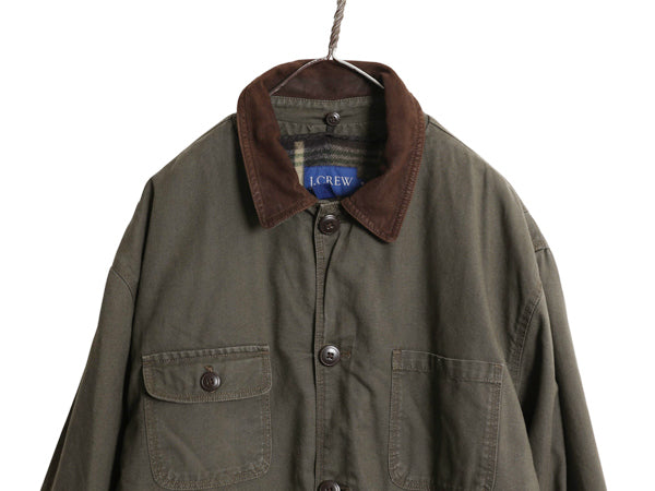 00s ジェイクルー ダック ハンティング ジャケット メンズ M / オールド アウトドア カバーオール フィールド コート ウール ライナー 付き