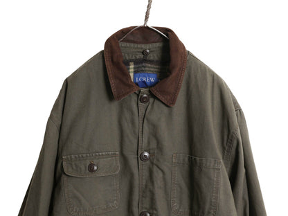 00s ジェイクルー ダック ハンティング ジャケット メンズ M / オールド アウトドア カバーオール フィールド コート ウール ライナー 付き