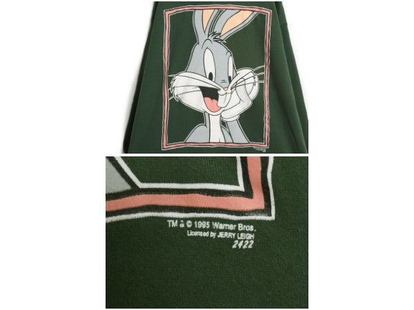 90s USA製 ワーナー バックスバニー プリント スウェット メンズ レディース XL / オールド トレーナー 裏起毛 キャラクター 大きいサイズ