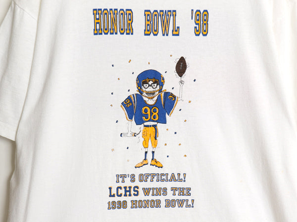 90s USA ペプシ フットボール プリント 半袖 Tシャツ メンズ L / オールド 企業 キャラクター イラスト グラフィック シングルステッチ 白