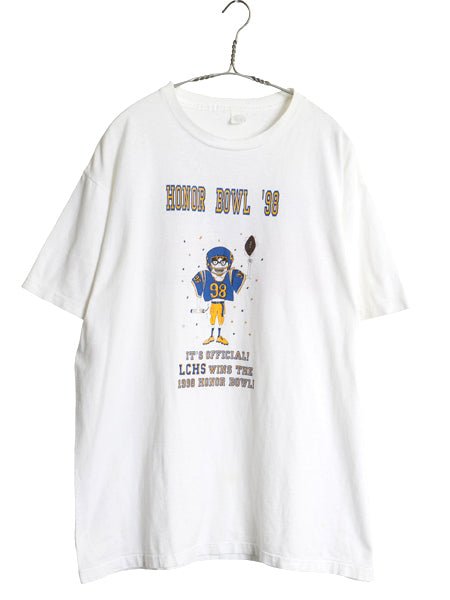 90s USA ペプシ フットボール プリント 半袖 Tシャツ メンズ L / オールド 企業 キャラクター イラスト グラフィック シングルステッチ 白