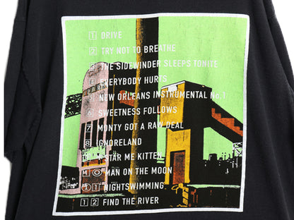 90s USA製 ★ R.E.M. イラスト プリント Tシャツ メンズ XL 古着 1992 オフィシャル 当時物 バンド ロック 大きいサイズ ヘビーウェイト 黒
