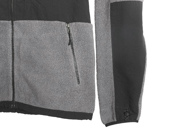 ノースフェイス デナリ ジャケット メンズ M 古着 アウトドア フリース ナイロン ブルゾン ハイネック フルジップ アウター ツートン 灰 黒