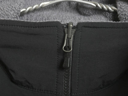 ノースフェイス デナリ ジャケット メンズ M 古着 アウトドア フリース ナイロン ブルゾン ハイネック フルジップ アウター ツートン 灰 黒