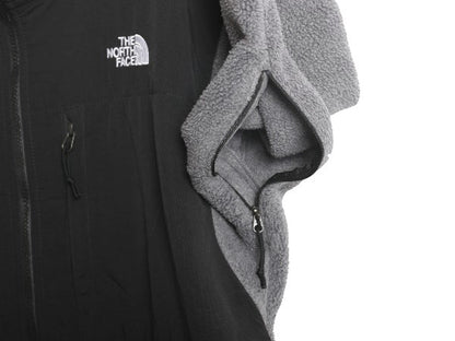 ノースフェイス デナリ ジャケット メンズ M 古着 アウトドア フリース ナイロン ブルゾン ハイネック フルジップ アウター ツートン 灰 黒