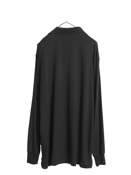 ポロ ラルフローレン 長袖 ポロシャツ メンズ XL / 長袖シャツ スムース コットン ストレッチ カットソー ロングスリーブ 大きいサイズ 黒
