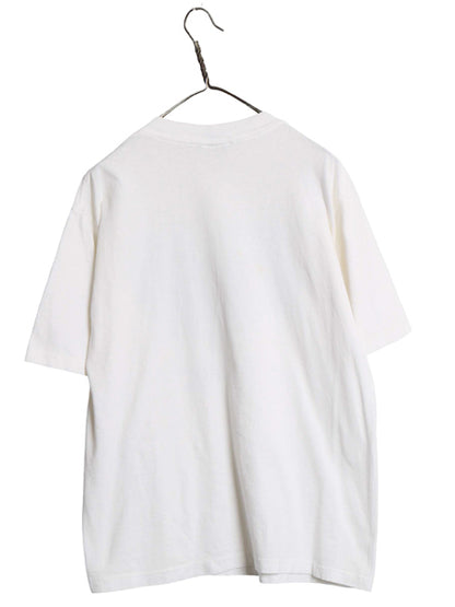 90s USA製 ジョーク イラスト プリント Tシャツ メンズ L / オールド アート キャラクター グラフィック カットソー シングルステッチ 白