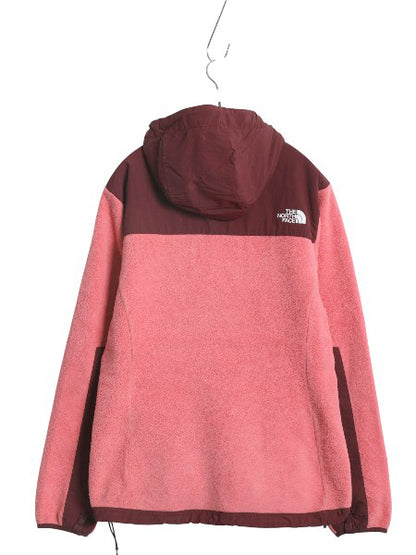 ノースフェイス フード付き デナリ ジャケット レディース L 古着 アウトドア フリース ナイロン パーカー ジャンパー フルジップ ツートン