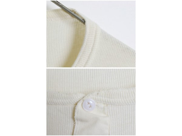 70s USA製 ヘルスニット ヘンリーネック アンダーシャツ メンズ XXL ヴィンテージ 長袖 Tシャツ サーマル リブ編み インナー 大きいサイズ