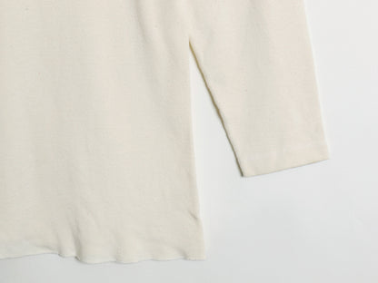 70s USA製 ヘルスニット ヘンリーネック アンダーシャツ メンズ XXL ヴィンテージ 長袖 Tシャツ サーマル リブ編み インナー 大きいサイズ