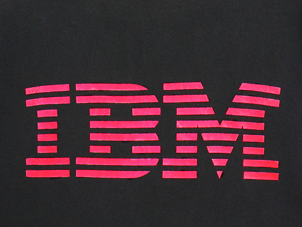 90s ★ アップル x IBM 企業 ロゴ プリント Tシャツ メンズ M 程/ 古着 オールド 当時物 グラフィック コンピューター シングルステッチ 黒