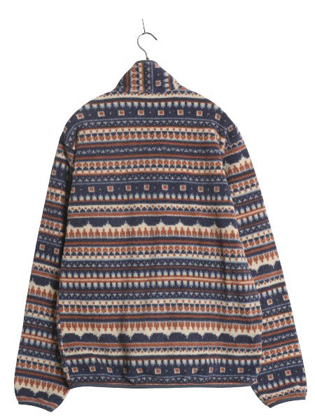 パタゴニア 総柄 ライトウェイト シンチラ スナップT メンズ S 古着 21年製 フリース ジャケット プルオーバー フェアアイル マルチカラー