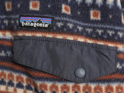 パタゴニア 総柄 ライトウェイト シンチラ スナップT メンズ S 古着 21年製 フリース ジャケット プルオーバー フェアアイル マルチカラー