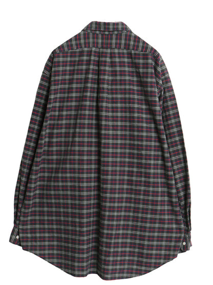 90s The Big Oxford ラルフローレン チェック 長袖 ボタンダウン シャツ メンズ XL 古着 オールド ポロ BD オックスフォード 大きいサイズ
