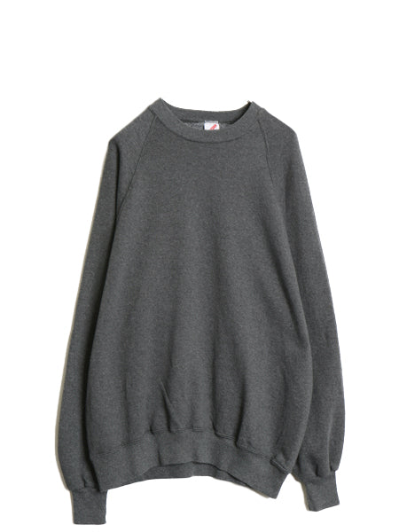 80s USA製 ジャージーズ 無地 スウェット メンズ レディース XXL 小さめ L XL / ヴィンテージ クルーネック ブランク トレーナー 裏起毛 灰