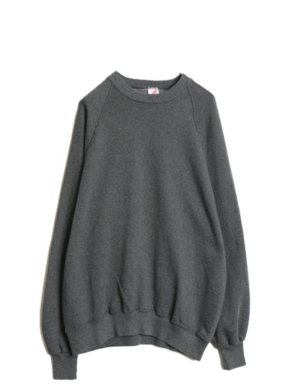 80s USA製 ジャージーズ 無地 スウェット メンズ レディース XXL 小さめ L XL / ヴィンテージ クルーネック ブランク トレーナー 裏起毛 灰