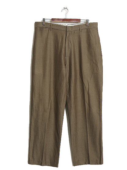 90s ポロ ラルフローレン スラックス パンツ メンズ 36 30 / オールド コットン シルク ノータック ストレート ボトムス きれいめ ゆったり