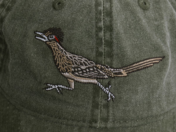 デッドストック ロードランナー イラスト 刺繍 ベースボール キャップ フリーサイズ オールド 帽子 コットン ウォッシュ加工 ハット バード