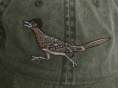 デッドストック ロードランナー イラスト 刺繍 ベースボール キャップ フリーサイズ オールド 帽子 コットン ウォッシュ加工 ハット バード