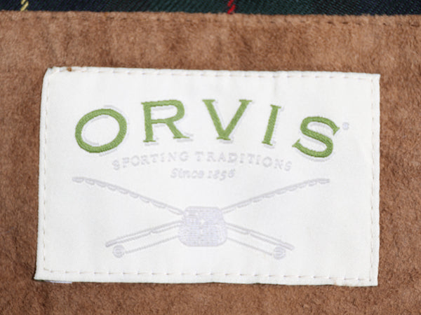 デッドストック 00s オービス 本革 スウェード レザー ベスト メンズ XL / オールド フルジップ チェック ライナー 重ね着 大きいサイズ 茶