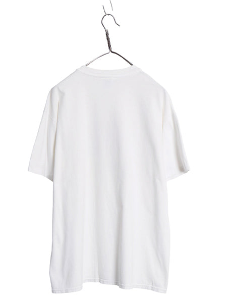 00s アート イラスト プリント Tシャツ メンズ L 古着 オールド スクール グラフィック キャラクター シングルステッチ ヘビーウェイト 白