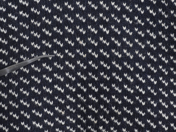 80s ノルウェー製 エルエルビーン バーズアイ ニット セーター メンズ XXL ヴィンテージ ウール ノルディック 総柄 ツートン 大きいサイズ