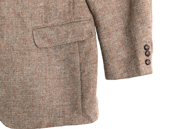 80s USA製 ハリスツイード テーラード ジャケット メンズ M 程/ 旧タグ ヴィンテージ ブレザー ツイード ウール トラッド シンプル 2ボタン