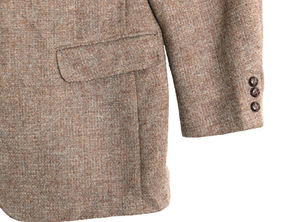 80s USA製 ハリスツイード テーラード ジャケット メンズ M 程/ 旧タグ ヴィンテージ ブレザー ツイード ウール トラッド シンプル 2ボタン