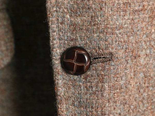 80s USA製 ハリスツイード テーラード ジャケット メンズ M 程/ 旧タグ ヴィンテージ ブレザー ツイード ウール トラッド シンプル 2ボタン