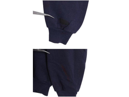 80s USA製 3段 カレッジ プリント スウェット メンズ レディース XL 小さめ ヴィンテージ ジャージーズ トレーナー 裏起毛 クルーネック 紺