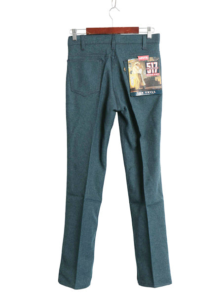 デッドストック 90s USA製 リーバイス ポリ フレア パンツ メンズ 29 30 新品 オールド 517 スタプレ ノータック ブーツカット スラックス