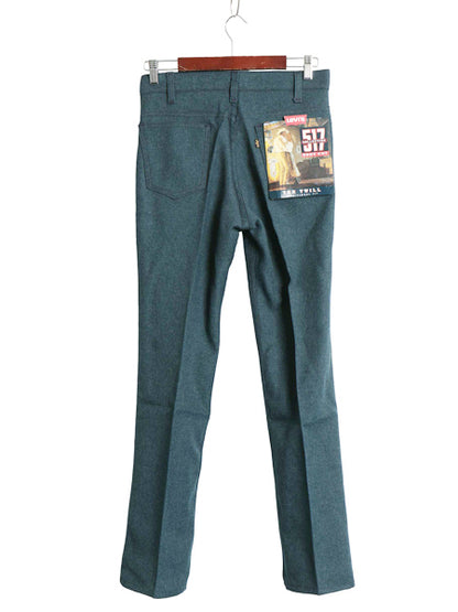 デッドストック 90s USA製 リーバイス ポリ フレア パンツ メンズ 29 30 新品 オールド 517 スタプレ ノータック ブーツカット スラックス