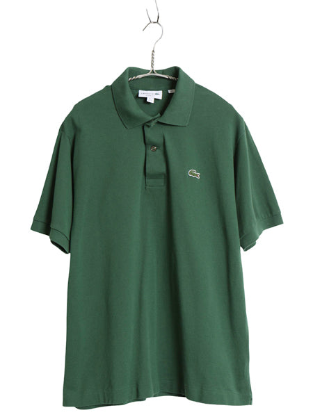 ラコステ 鹿の子 半袖 ポロシャツ 5 メンズ L / CLASSIC FIT ワンポイント 無地 半袖シャツ トップス ボックス コットン グリーン シンプル