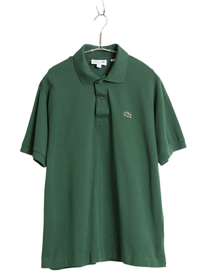 ラコステ 鹿の子 半袖 ポロシャツ 5 メンズ L / CLASSIC FIT ワンポイント 無地 半袖シャツ トップス ボックス コットン グリーン シンプル
