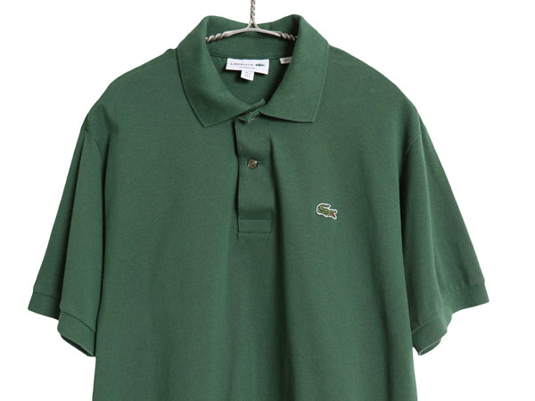 ラコステ 鹿の子 半袖 ポロシャツ 5 メンズ L / CLASSIC FIT ワンポイント 無地 半袖シャツ トップス ボックス コットン グリーン シンプル