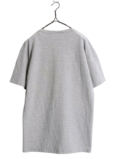 90s USA製 ☆ クイックシルバー 鹿の子 半袖 Tシャツ メンズ L  / 古着 旧タグ ヘビーウェイト オールド サーフ ワンポイント ロゴ刺繍 灰