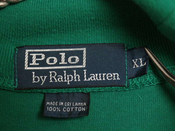 90s ポロ ラルフローレン タートルネック 長袖Tシャツ メンズ XL 古着 オールド ロンT スムース ストレッチ コットン 無地 大きいサイズ 緑