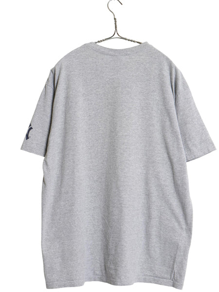 00s ナイキ ヤンキース プリント Tシャツ メンズ L / オールド MLB オフィシャル スウッシュ カットソー 大リーグ 野球 ヘビーウェイト 灰