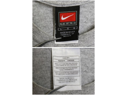 00s ナイキ ヤンキース プリント Tシャツ メンズ L / オールド MLB オフィシャル スウッシュ カットソー 大リーグ 野球 ヘビーウェイト 灰