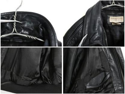 80s ★ バナナリパブリック A-2 タイプ 本革 レザー フライト ジャケット 46 メンズ XL 程 古着 ヴィンテージ 旧タグ 革ジャン ボンバー 黒