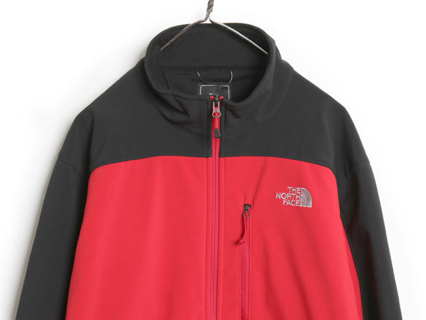 US企画 ノースフェイス APEX ソフトシェル ジャケット メンズ XL / 裏 フリース ストレッチ ジャンパー フルジップ 大きいサイズ ツートン