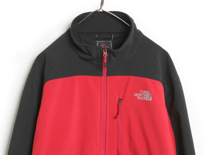 US企画 ノースフェイス APEX ソフトシェル ジャケット メンズ XL / 裏 フリース ストレッチ ジャンパー フルジップ 大きいサイズ ツートン