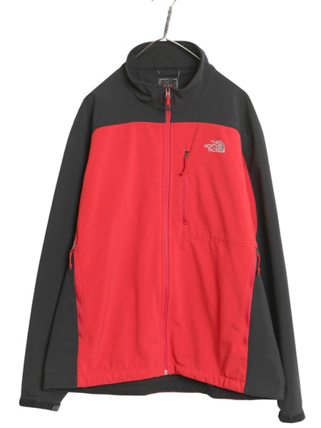 US企画 ノースフェイス APEX ソフトシェル ジャケット メンズ XL / 裏 フリース ストレッチ ジャンパー フルジップ 大きいサイズ ツートン