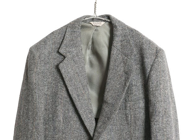 デッドストック 80s USA製 ハリスツイード テーラード ジャケット メンズ M 程/ 新品 ヴィンテージ ブレザー ツイード ウール マルチカラー