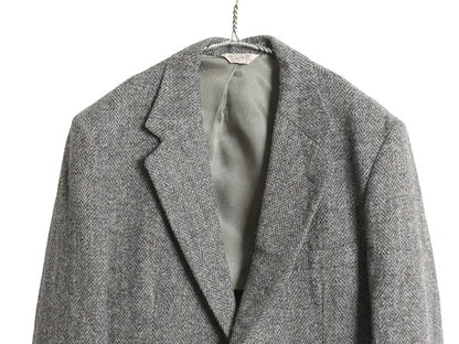 デッドストック 80s USA製 ハリスツイード テーラード ジャケット メンズ M 程/ 新品 ヴィンテージ ブレザー ツイード ウール マルチカラー