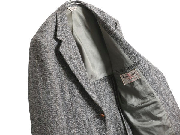 デッドストック 80s USA製 ハリスツイード テーラード ジャケット メンズ M 程/ 新品 ヴィンテージ ブレザー ツイード ウール マルチカラー