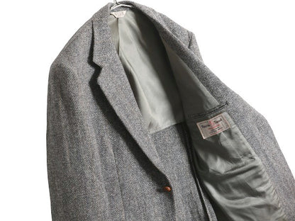 デッドストック 80s USA製 ハリスツイード テーラード ジャケット メンズ M 程/ 新品 ヴィンテージ ブレザー ツイード ウール マルチカラー