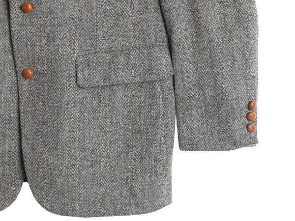 デッドストック 80s USA製 ハリスツイード テーラード ジャケット メンズ M 程/ 新品 ヴィンテージ ブレザー ツイード ウール マルチカラー